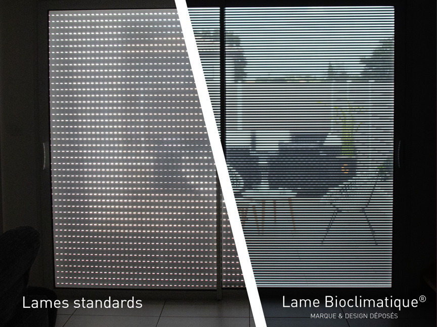 Volet roulant aluminium avec lames bioclimatiques