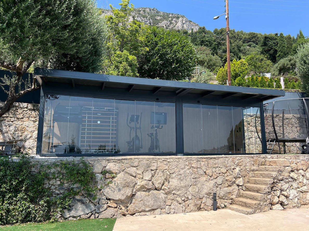 Salle de sport vitrée